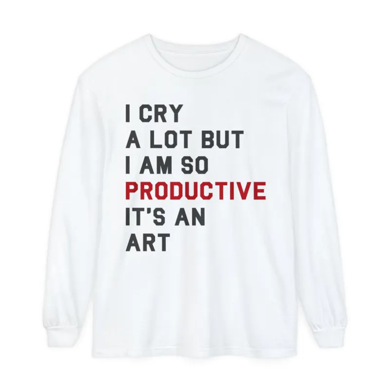 I Cry A Lot Long Sleeve T-Shirt sold by Rose Blush Studio