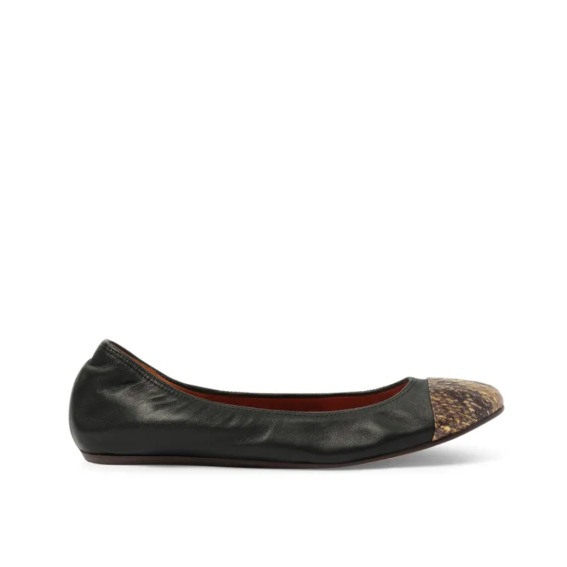 Captoe Ballerina in Black sold by MARAIS