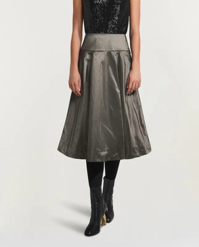 Glanzende midi rok sold by Pauw Amsterdam