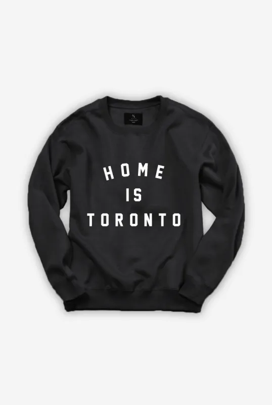 Home is Toronto Varsity Crewneck - Black sold by Peace-Collective