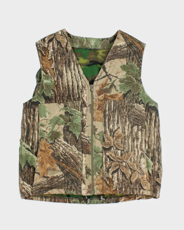 Vintage 90's Camouflage Multi Pocket Sleeveless Vest - L sold by Rokit