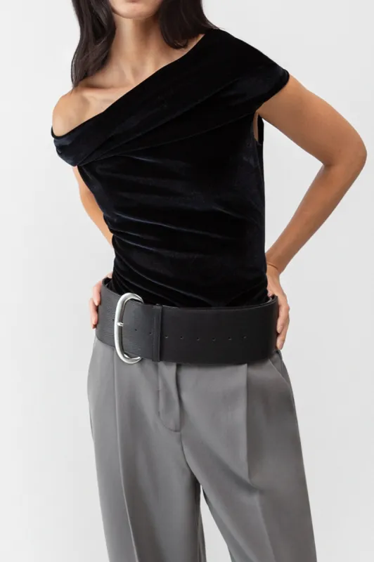 VEGAN LEATHER WIDE BELT sold by OAK AND FORT