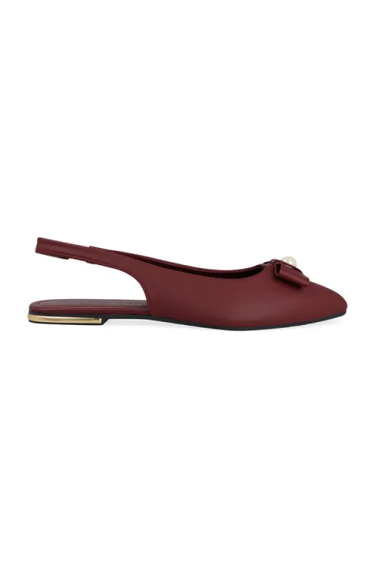 Celeste Gold Studded Pump _ 155780 _ Burgundy sold by Dunns