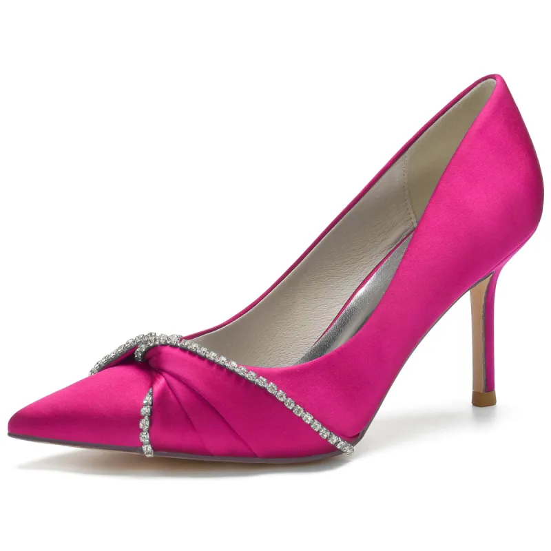 Stiletto Heel 8.5cm Silk-Like Shoes CK0148 sold by Cocomelody