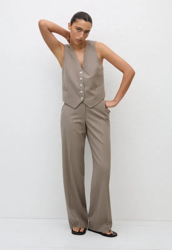 Tailored Waistcoat - Taupe sold by Matteau