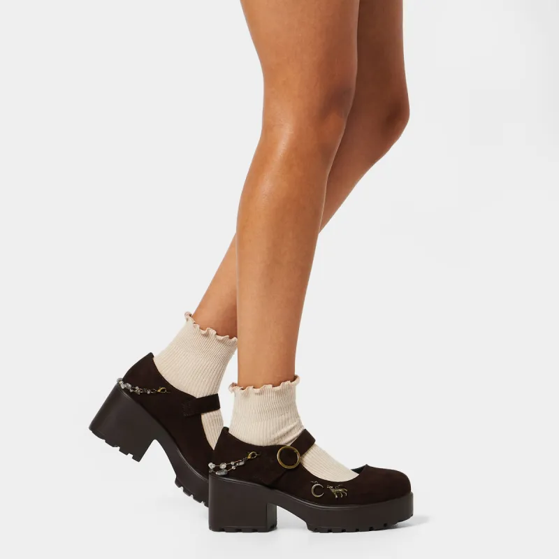Tira Brown Mary Janes ‘Shapeshifter Edition’ sold by Koi Footwear