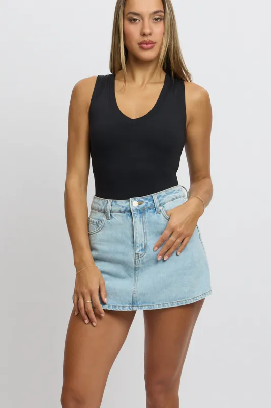 Denim Skort Skirt High Rise sold by Ally Fashion