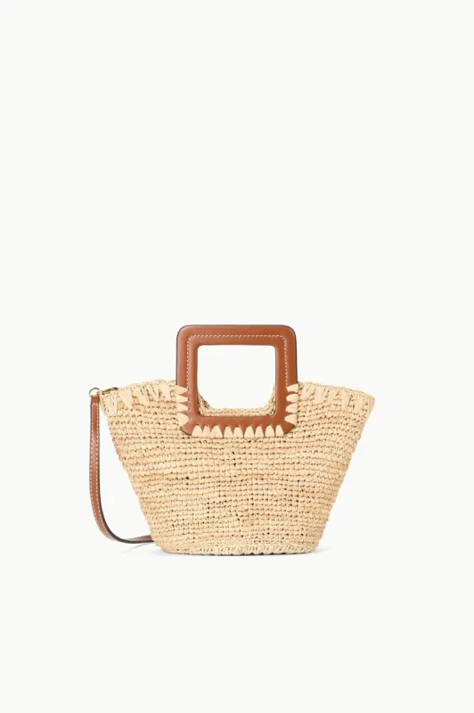 SHIRLEY RAFFIA MINI BUCKET | NATURAL TAN sold by STAUD