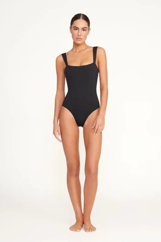 ADELAIDE ONE PIECE | BLACK sold by STAUD
