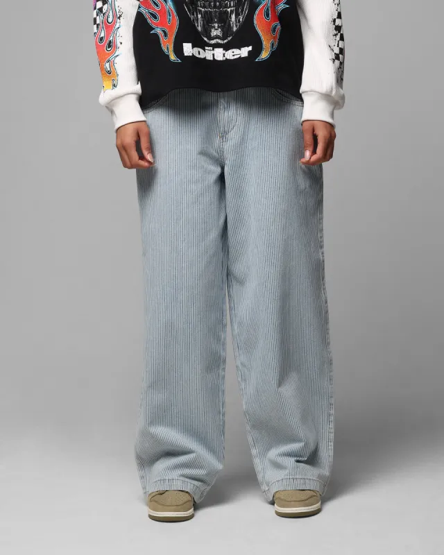 Loiter Collateral Baggy Jeans Blue Pin Stripe sold by Culture Kings