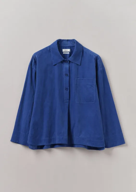 Patch Pocket Organic Needlecord Shirt | French Blue sold by TOAST