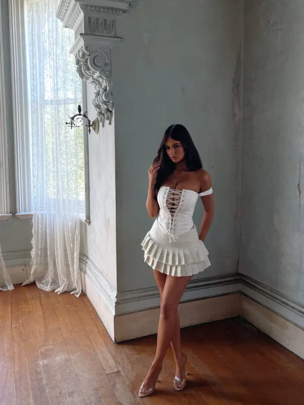 MIRELLE CORSET TOP WHITE sold by Outcast Clothing