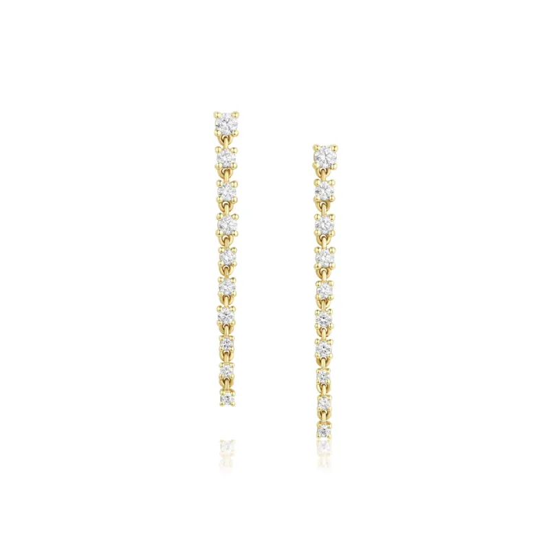 Diamond Cascading Earrings sold by Marrow Fine