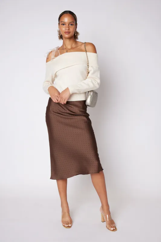 SALE - Alexis High Waist Polka Dot Midi Skirt sold by fab'rik