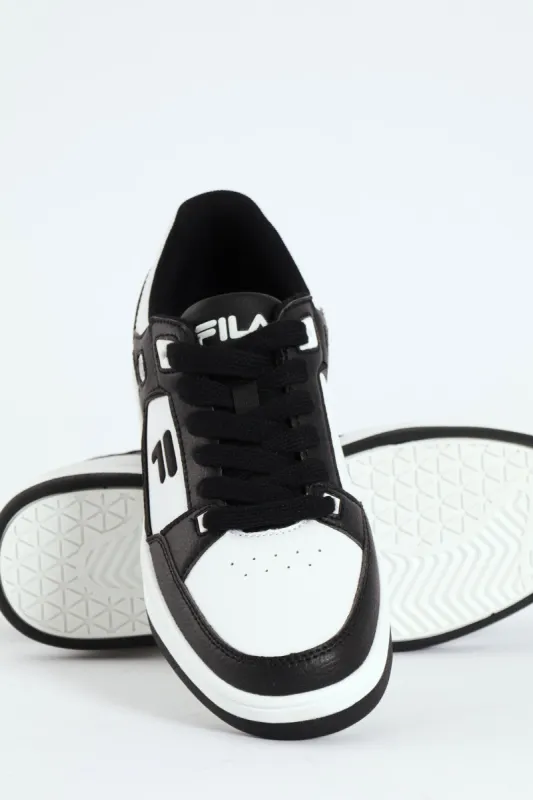 Owen Panel Block Lace Up Sneaker - Black/White sold by Edgars