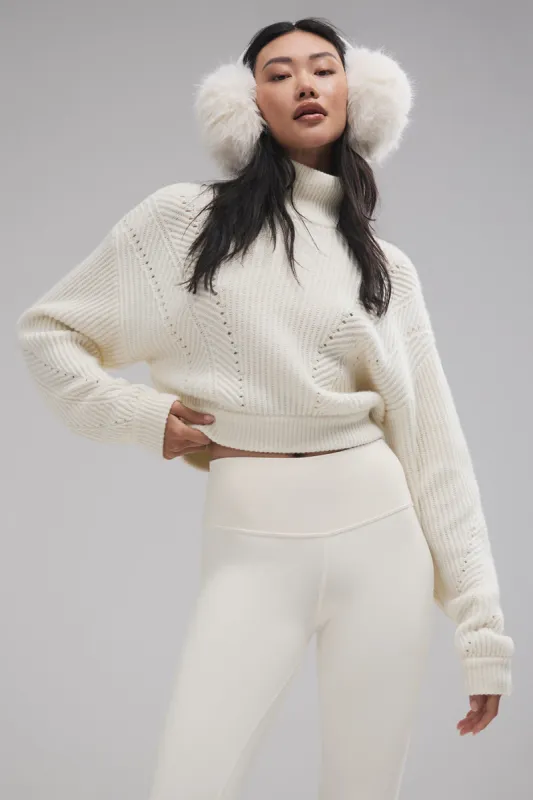 Winter Magic Cashmere Turtleneck - Ivory sold by Alo Yoga