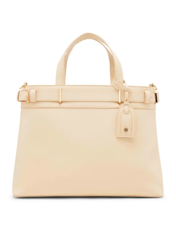 Belted satchel with convertible strap sold by Anne Klein