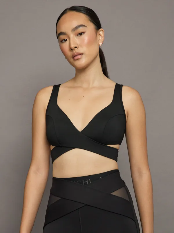 Ascent Wrap Bra - Black sold by Carbon38