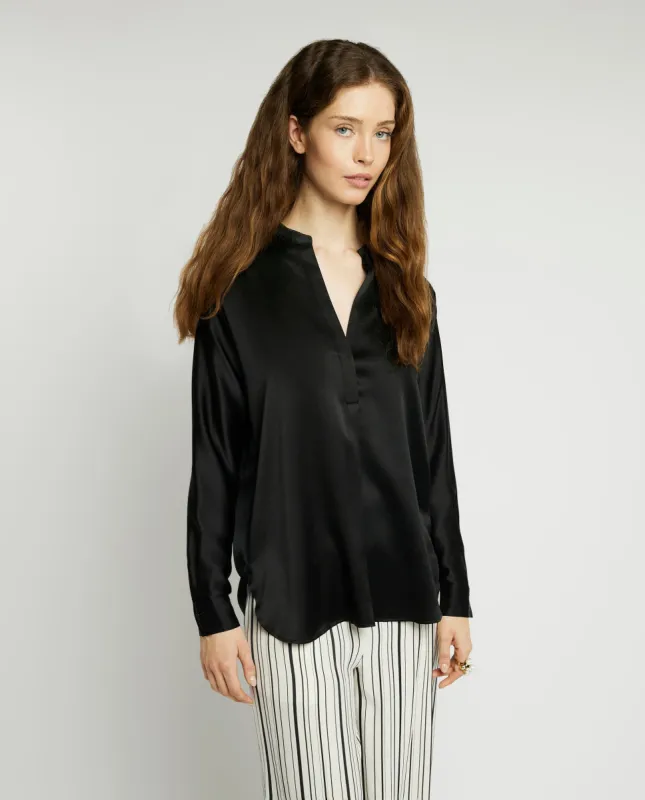 Zijden Blouse - Zwart sold by Pauw Amsterdam