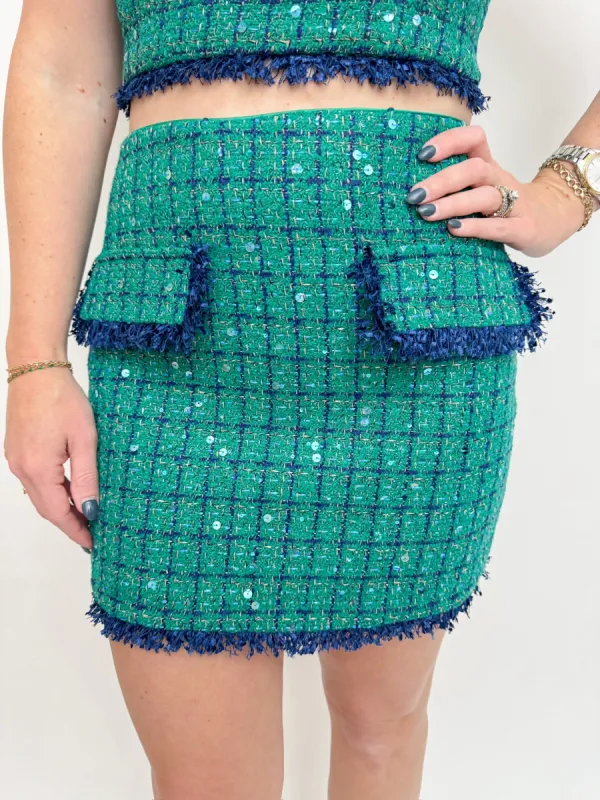 Marla Tweed Mini Skirt sold by Mimosa