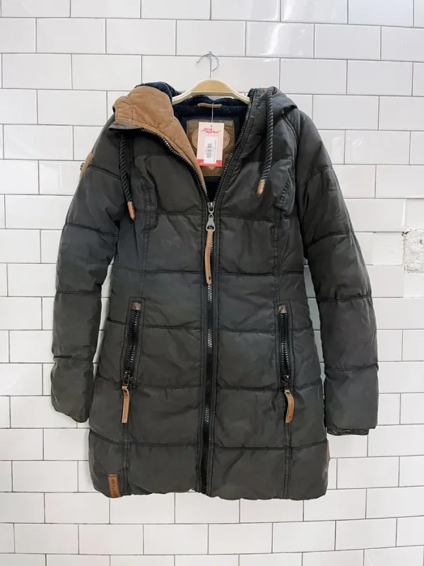 naketano fleece lined puffer parka sold by Good Market Thrift Store