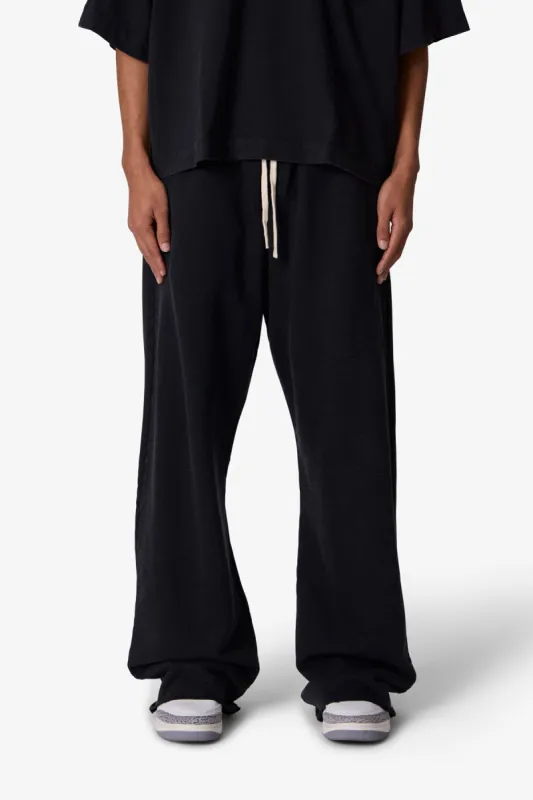 Ultra Baggy Heavy Fleece Sweatpants - Washed Black sold by MNML