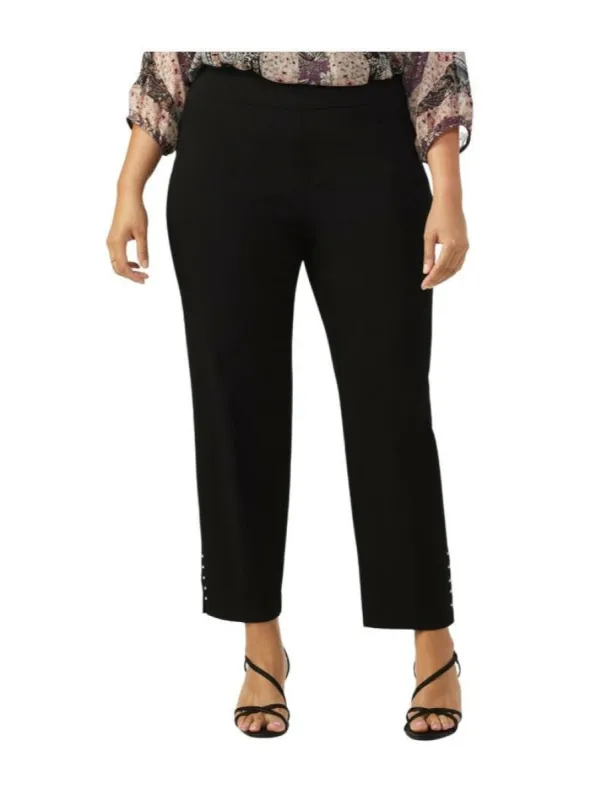 Roz & Ali™ Tummy Control Millennium Ankle Pant With Grommet Rivet Tape Trim - Plus sold by Dress Barn