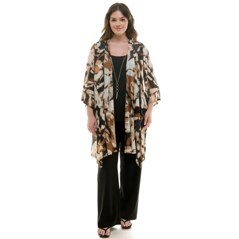 Black & Brown Pantset With Necklace - Plus sold by Dress Barn