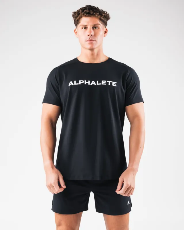 Core Tee - Black / White sold by Alphalete