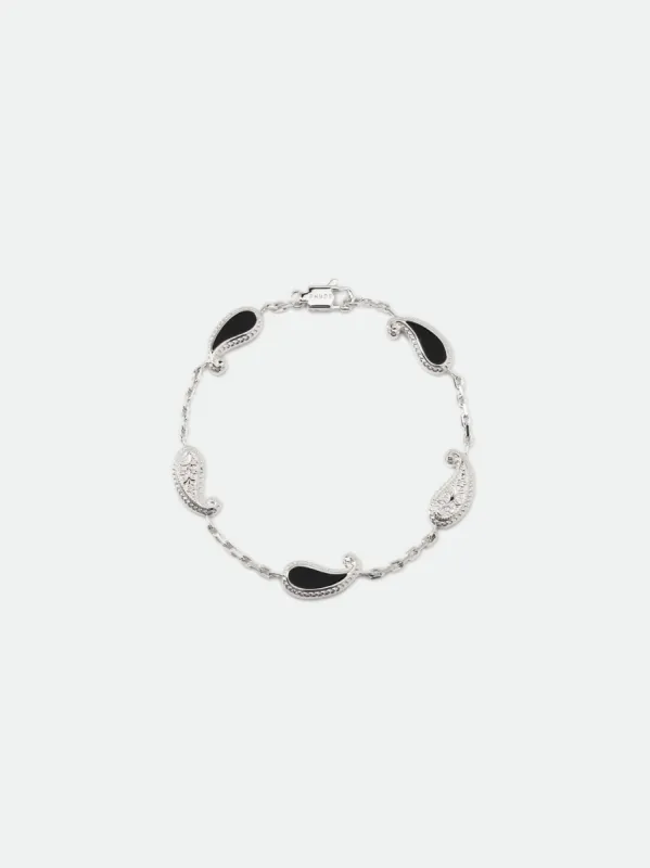 TEARS OF JOY BRACELET — 14K WHITE GOLD/ONYX sold by Rhude