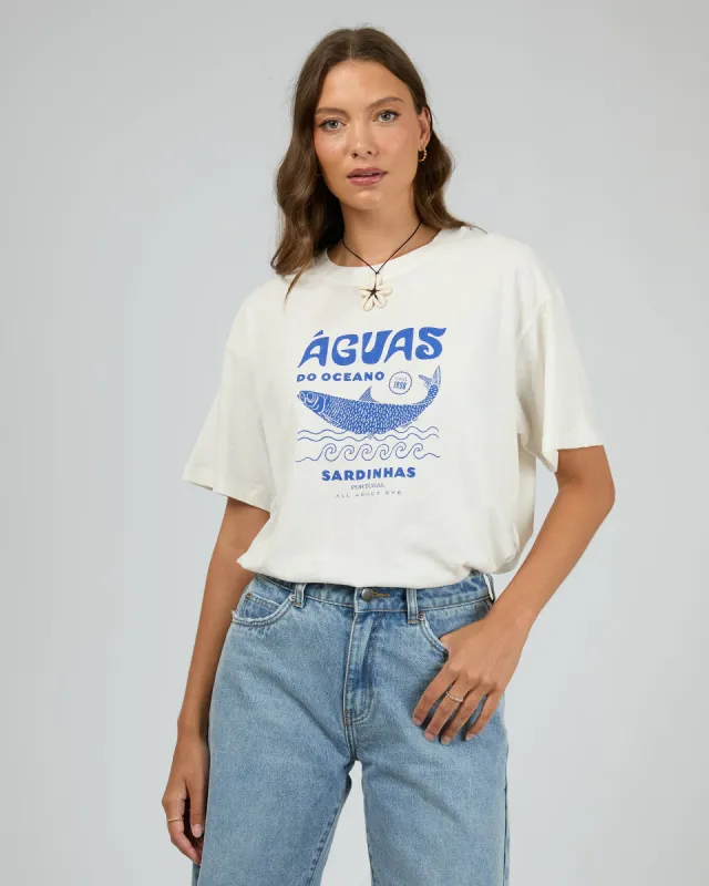 Marina Oversized Tee Vintage White sold by edge clothing