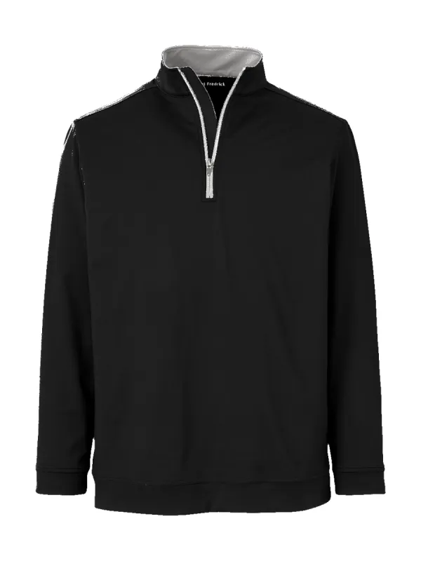 Performance Blend Quarter Zip Mock Neck - Black sold by Paul Fredrick