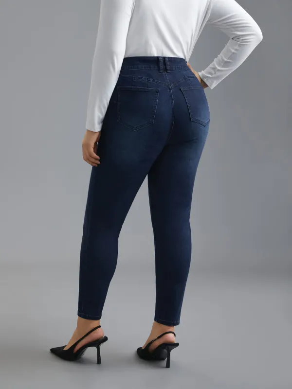 Booty-Lifting Skinny Fit Mid-Rise Jeans sold by Bloomchic