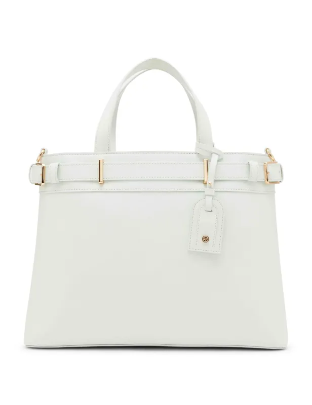 Belted satchel with convertible strap sold by Anne Klein