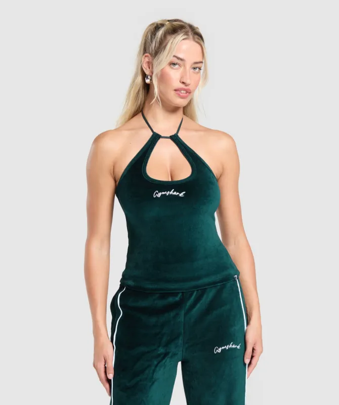 Gymshark Velour Tank - Strong Teal sold by Gymshark