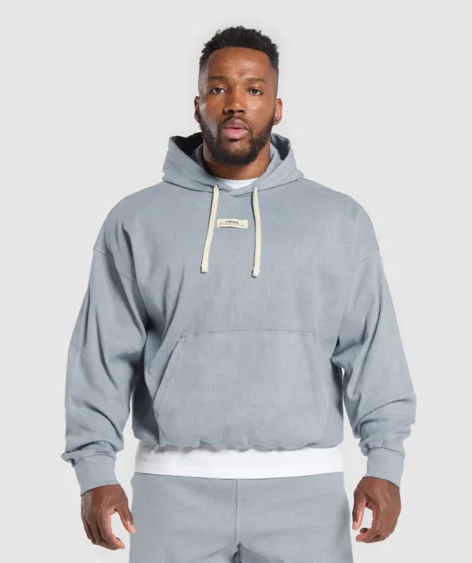 Gymshark Heavyweight Rib Hoodie - Denim Grey sold by Gymshark