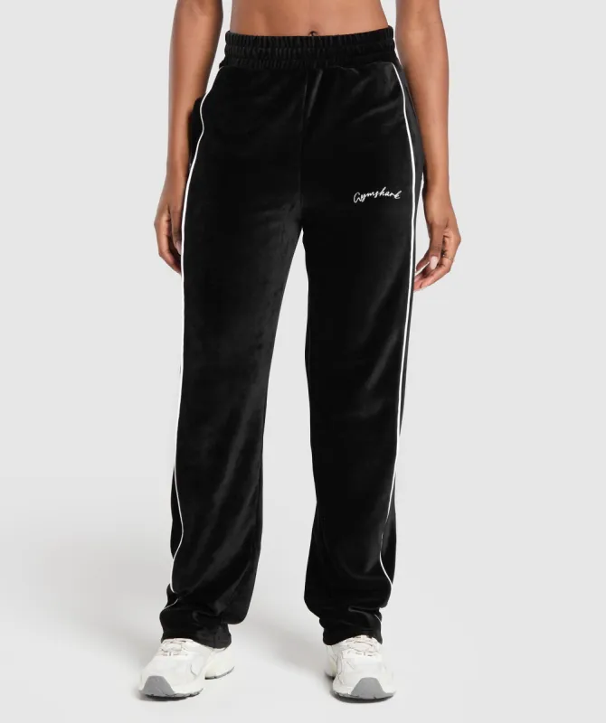 Gymshark Velour Joggers - Black sold by Gymshark