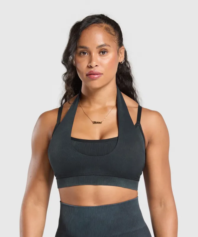 Gymshark Gains Seamless Bralette - Black sold by Gymshark