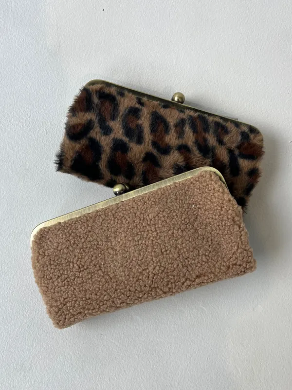 First Kiss Faux Fur Lock Clutch sold by Chic by Ally B