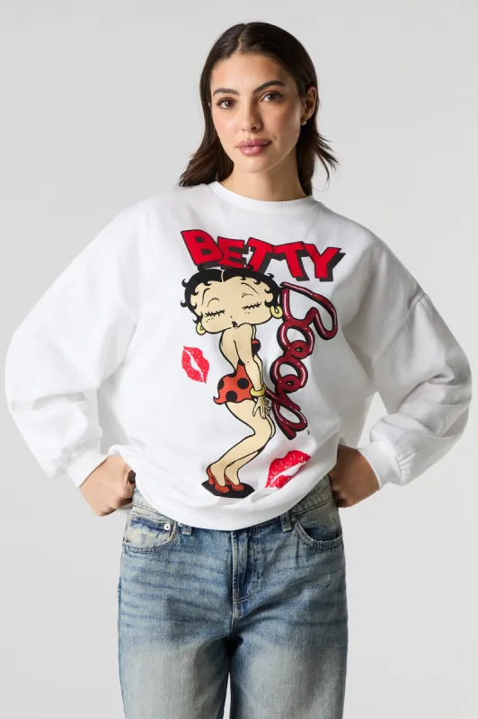 Betty Boop Graphic Fleece Sweatshirt sold by Charlotte Russe
