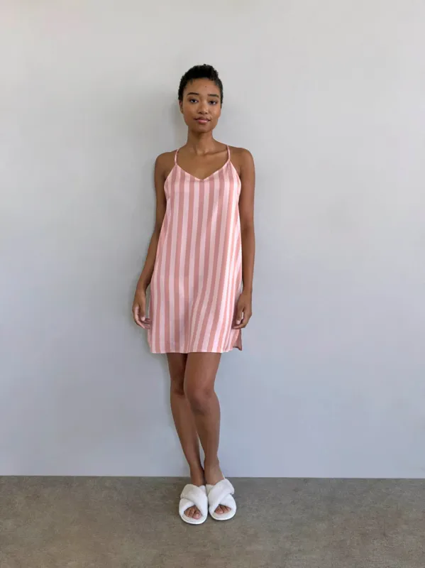 Cabana Stripe Satin Silk Chemise sold by Splendid
