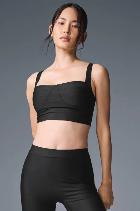 Airlift Turn It Up Bra Tank - Black sold by Alo Yoga
