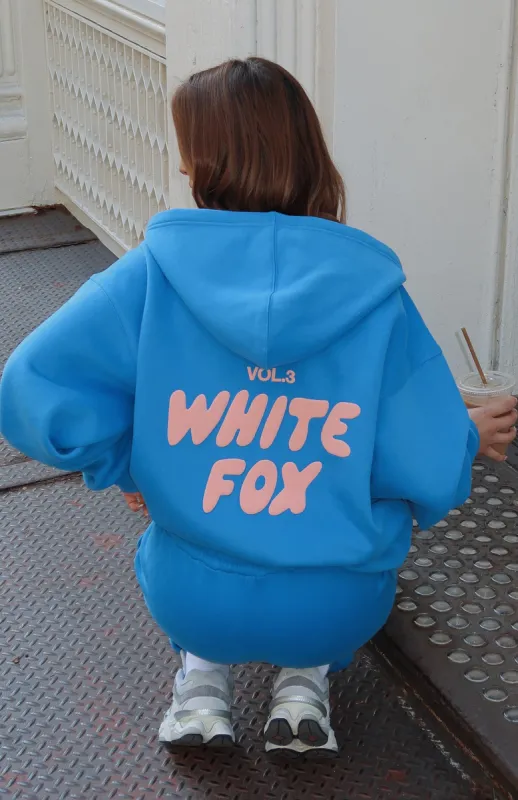 Offstage Zip Front Hoodie Azure sold by White Fox Boutique