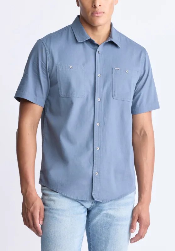 Sagrino Men's Short-Sleeve Utility Shirt, Mirage Blue - BM24501 sold by Buffalo Jeans