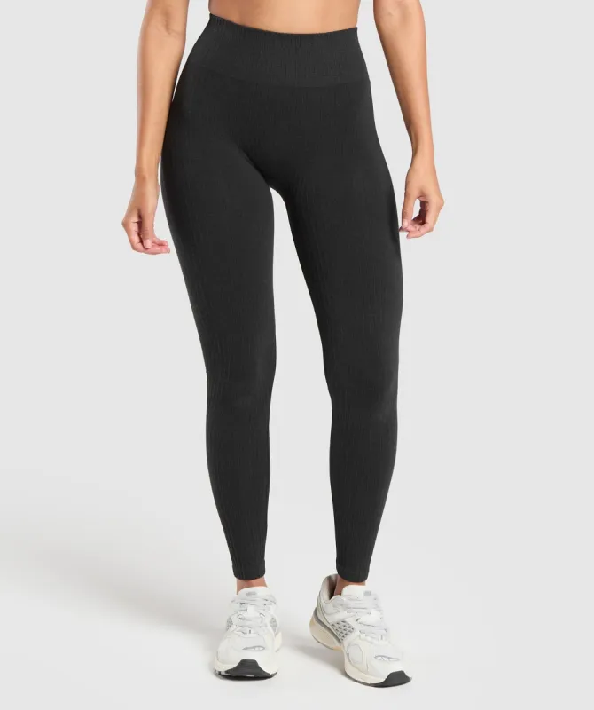 Gymshark Lux Seamless Leggings - Coal Marl sold by Gymshark