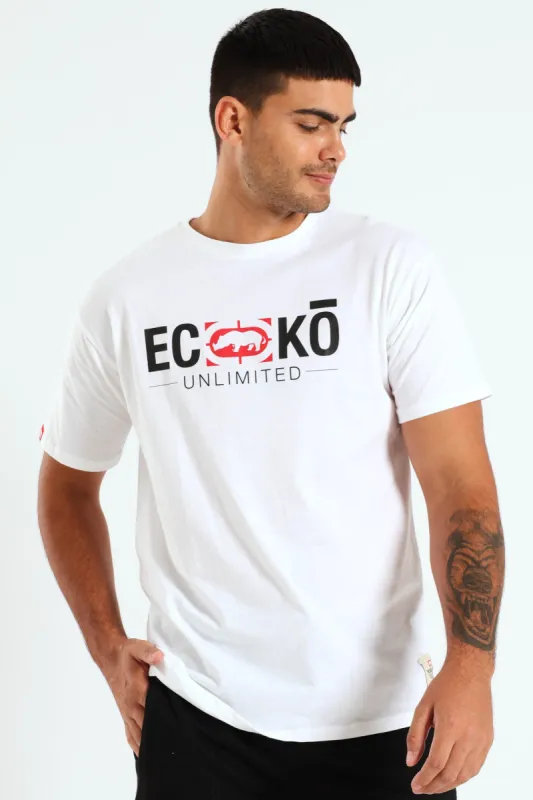 Split Logo Tee - White sold by Edgars