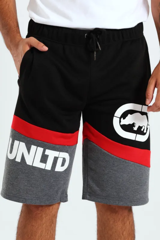 Cut & Sew Fleece Shorts - Black sold by Edgars 