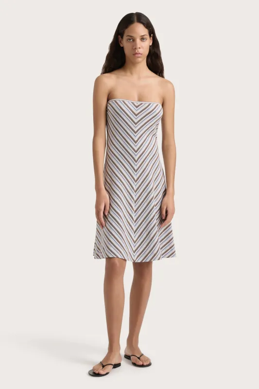 Arion Dress Blue Stripe sold by Faithfull the Brand
