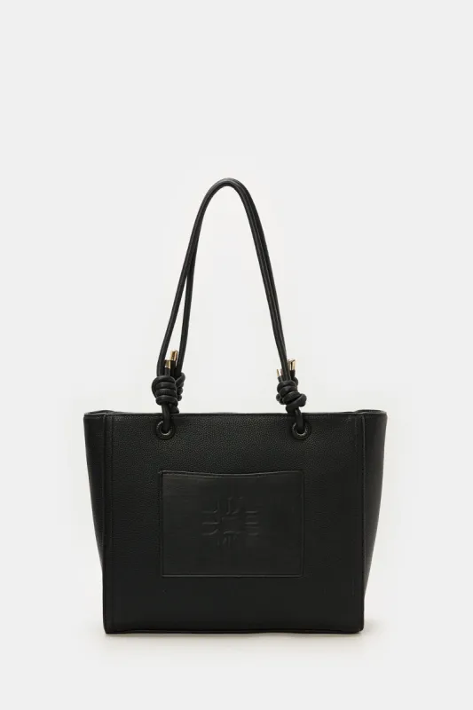 Women Black Embellished Handbag sold by Redtag