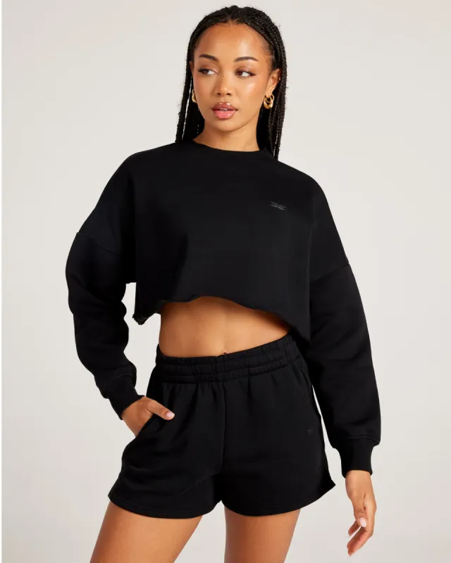 Omni Cropped Crewneck - Black sold by Elite Eleven